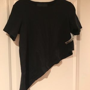 Angled black T
